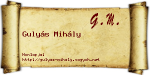 Gulyás Mihály névjegykártya