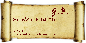 Gulyás Mihály névjegykártya