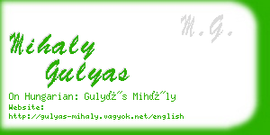 mihaly gulyas business card